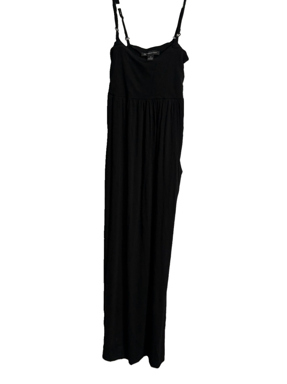 Solid Black Ladies maxi slip Tank S dress  Work Weekend Stretchy Back weekend